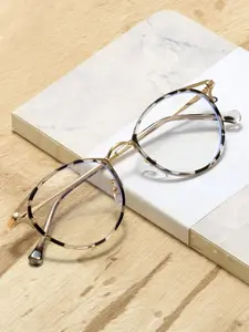 1 Pair Eyeglasses with Anti-blue Light Lenses, Metal Frame Eyeglasses for Men and Women, Fashion Eyewear Accessories for Daily Wear