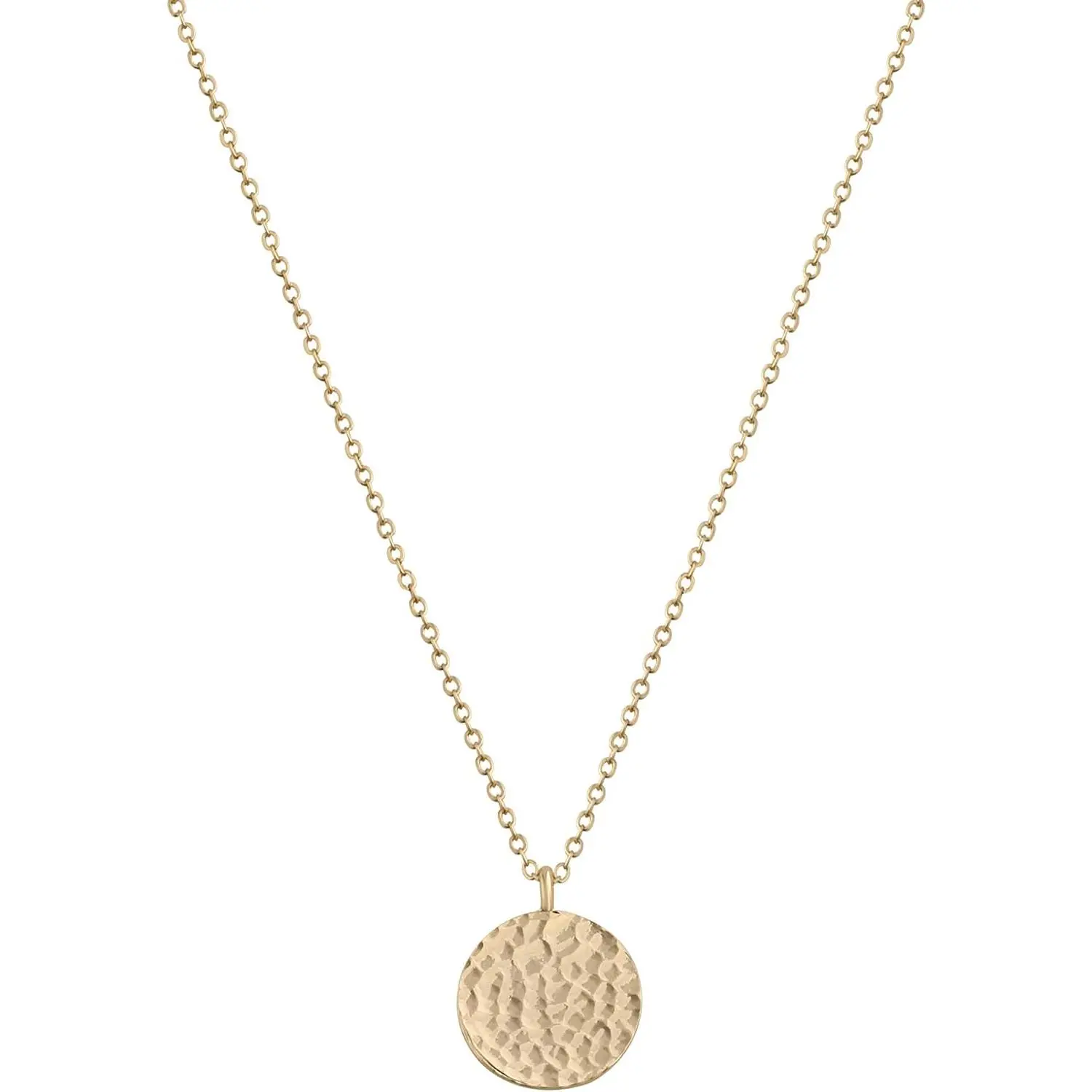 Pendant Necklace Gold Choker Layered Coin Open Karma Circle Full New Crescent Moon 14K Gold Plated Dainty Simple Moon Phase Jewelry for Women Gift