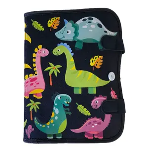 Colorful Sensory Manipulative Book for Children - Fabric with Dinosaur Designs