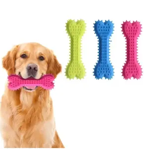 3pcs Pet Bone Shaped Dog Chew Toys Teeth Cleaning Chew Toy