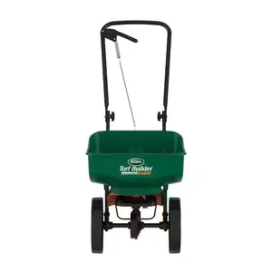 Scotts Turf Builder EdgeGuard Mini Push Broadcast Spreader Holds up to 5,000 sq. ft. for Seed, Fertilizer, Salt, Ice Melt