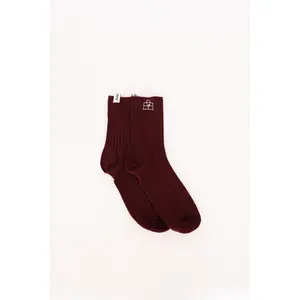 Limited Edition FashioNica Dark Cherry Crew Socks