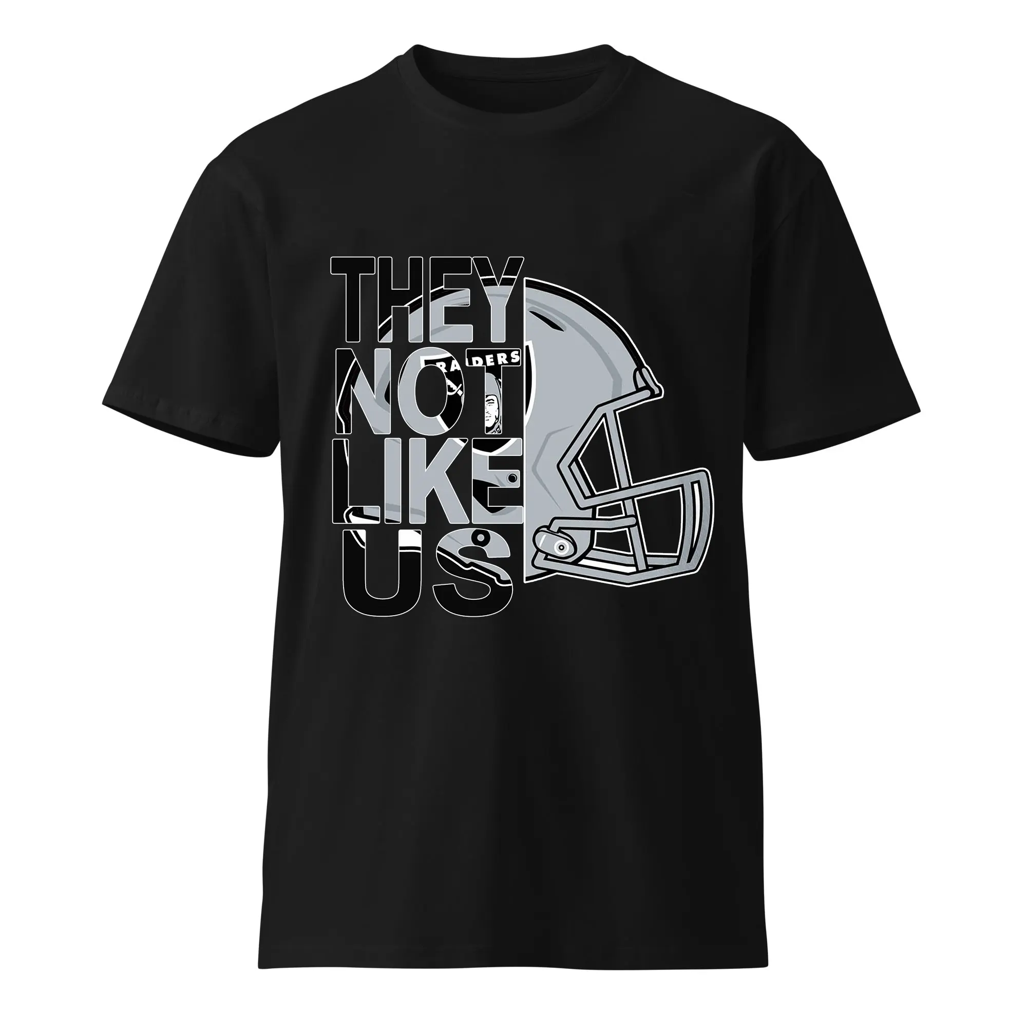 They Not Like Us Raiders Football Shirt Stylish Unisex Fans Gift, Casual Cotton Fabric Casual Streetwear Y2K Graphic Tee, Summer Viral TikTok Outfit