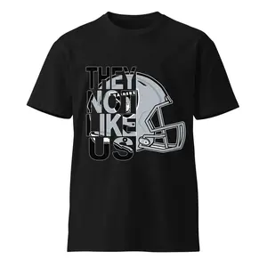 They Not Like Us Raiders Football Shirt Stylish Unisex Fans Gift, Casual Cotton Fabric Casual Streetwear Y2K Graphic Tee, Summer Viral TikTok Outfit