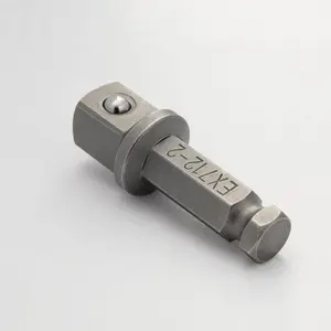 7/16 Hex to 1/2 Square Socket Adapter Drive Converter Spring Ball Retainer