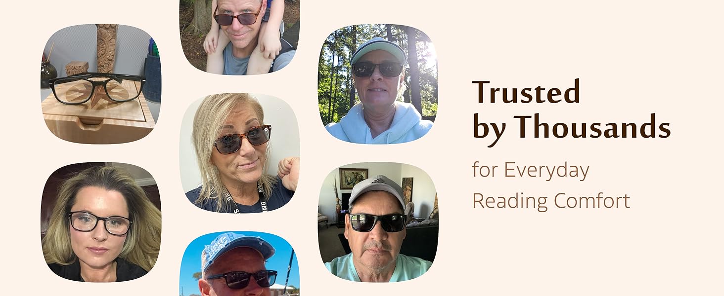 Bluetooth reading glasses feature blue light blocking lenses, a metal frame, surround sound, and a wireless microphone, allowing you to listen to music and make phone calls.Anti-Eyestrain/Glare