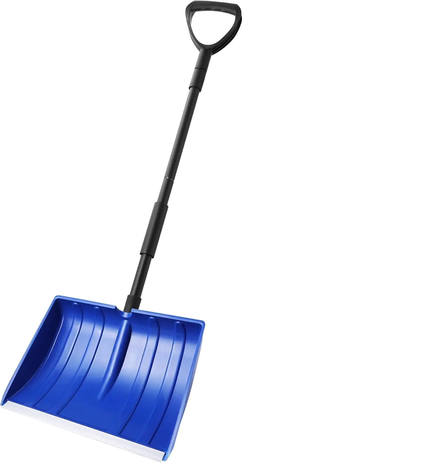 Yocada Snow Shovel for Driveway Home Garage Snow Removal 55 inch Long with D-Grip Handle Aluminum Strip Large Capacity Shovel for Garden Car Camping Outdoor