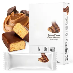 Genius Gourmet Protein Bar Chocolate Peanut Butter Keto Snack Low Carb Low Sugar Gluten Free 10G Whey Protein 5 Net Carbs 20 Count