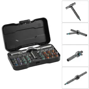 【SummerVibes】24 in 1 DlY Screwdriver Set,1 Set SwitchableScrewdriver Shape Magnetic Screwdriver Set,Compact and Portable Ratchet Screw0driver SetHome Repair Tool Box