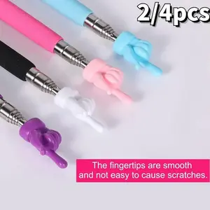 2/4pcs Adjustable Reading Pointer, Extendable Finger Pointing Stick, Teaching Aid Tool, Teacher Instruction Baton, Educational Device, School Supplies