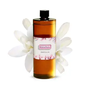 500ML Sakura Essential Oil, Water-Based Aromatherapy Supplement, Fireless Diffuser Refill, Suitable for Vine Sticks, Laundry Scent Booster