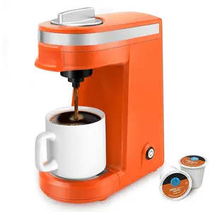 Single Serve Coffee Maker for K Capsule, Mini Coffee Maker for One Cup , Lightweight Pod Coffee Machine, Orange