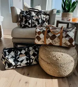 Boho Luxe Duffle Cowhide Travel Bag