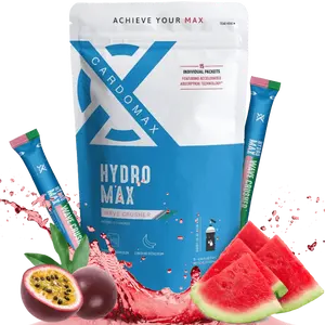 CardoMax Hydromax Electrolyte Drink Mix – Wavecrusher Flavor Hydration LIQUID Packets – Workout Recovery – 15 Liquid Sticks with Potassium & Magnesium – Rapid Hydration & Recovery – Zero Sugar, Keto, Vegan Electrolytes Supplement