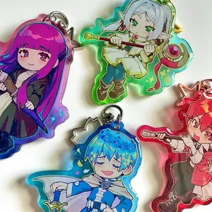 4 Ops Wandering Mage Anime Acrylic Keychains, Cutest Design Bag Charms Gifts for Friends