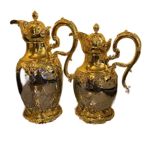 Durable Arabic Style Thermos Set - 0.9L and 1.5L Sizes Included, Keeps Drinks Hot, Easy to Clean Flasks