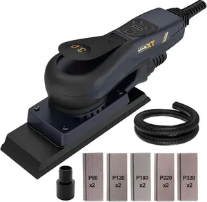 MAXXT Brushless Sheet Sander Electric 3mm Orbital 350W with 15 Sanding Paper for Woodworking Palm Sander Finishing Sander