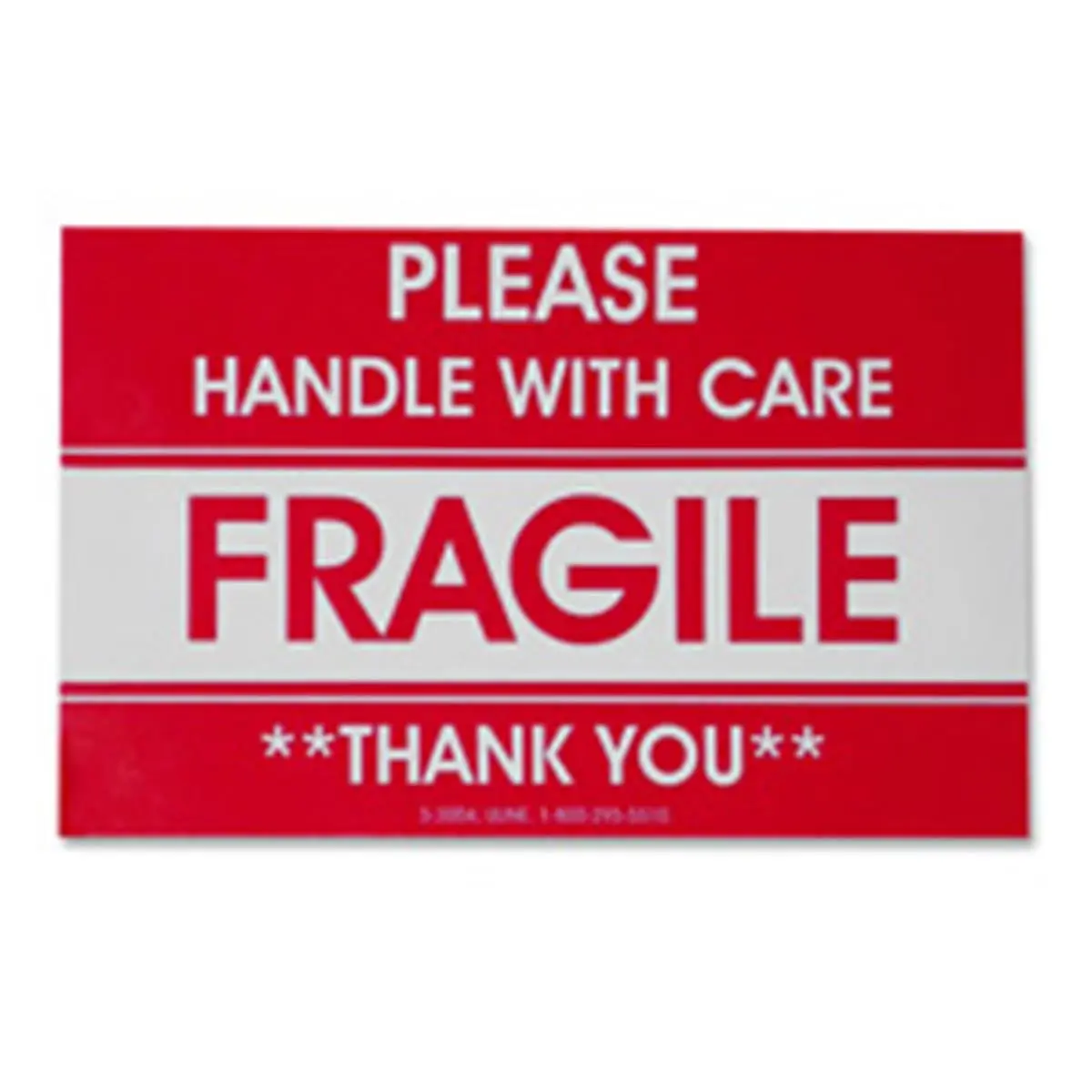 Tatco TCO10951 Shipping Label- Fragile- 3 in. x 5 in.- 500-RL- Red-White