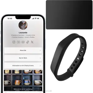 Metal Digital Business Card & Wristband- Social Media Sharing & Instant - Tap to Share - iOS & AndroidCCFemmeFable30