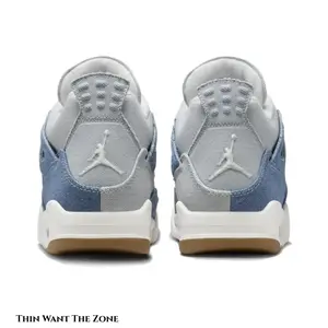 New High-Top Basketball Sneakers in Worn Blue Denim & White, Premium Suede Upper with Gum Rubber Sole and Gold-Tone Accents, Comes with Original Box
