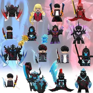 2026 new  6/8/16pcs Solo Leveling Sung Jin Woo Building Blocks Set Anime Beru Igris Bellion Action Figure Bricks Decor Doll Toy Gift