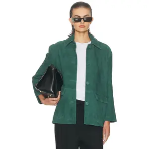 Helsa The Schoolhouse Jacket in Suede in Spruce