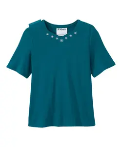 Women's Soft Embroidered Adaptive Top