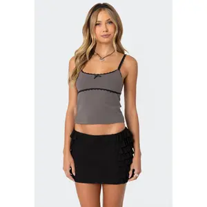 Elin Lace Trim Tank Top