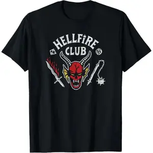 2026 New Boxy Fit Tee 100% Premium Cotton4 Hellfire Club Skull & Weapons T-ShirtSustainable