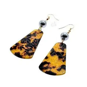 Faux Turtle Shell Earrings