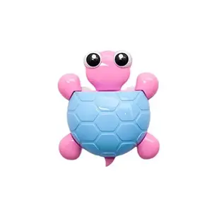 Single Turtle-Shaped Toothbrush Holder, Cute and Adorable Design, Wall-Mounted Without Nails, Durable and Stable, Bathroom Toothbrush Organizer
