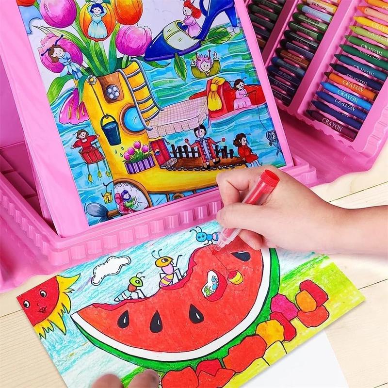 208pcs Super Large Art Set for Kids, Colorful Art Supplies, Crayons, Colored Pencils, Markers, Perfect Gift for Children