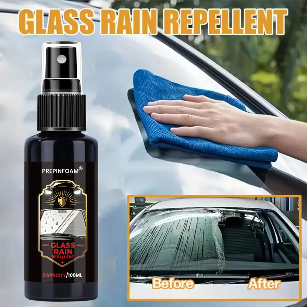 Water Repellent Spray Anti-Rain Coating for Cars, Windshield Spray, Hydrophobic Glass Treatment, Enhanced Waterproofing & Improved Visibility