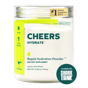 Cheers Hydrate | 12 Doses | Oral Rehydration Solution | Electrolyte Supplement with Sodium, Potassium, Glucose | Lemon Lime