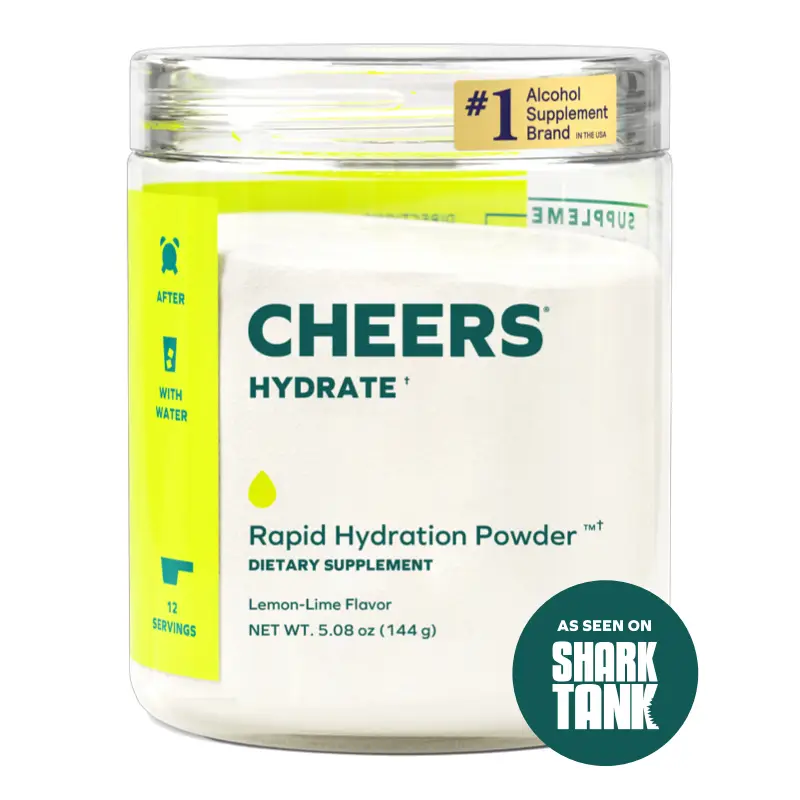 Cheers Hydrate | Oral Rehydration Solution | Electrolyte Supplement with Sodium, Potassium, Glucose | Lemon Lime | 12 Doses