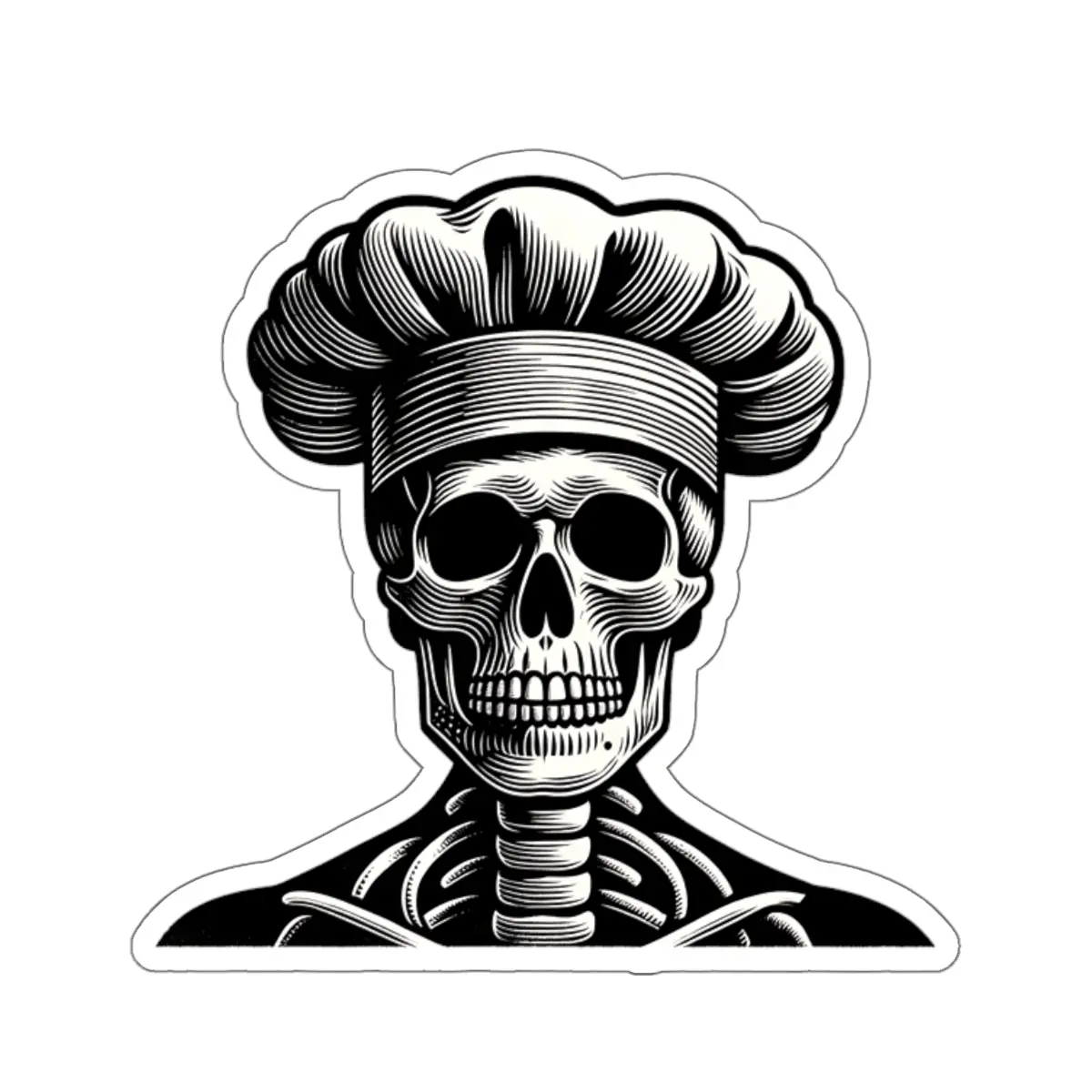 Skeletal Chef | Kiss-cut Sticker Decor