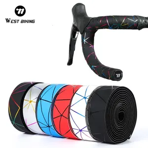 WEST BIKING Professional Colorful Bicycle Handlebar Tape Outdoor Cycling Accessories High Quality Anti-slip Rubber With Bar End Plugs