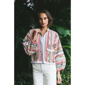Blouson Jacket | Cap Ferrat Ikat Stripe