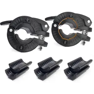 Barbell Clamps 1 Inch - 2 PCS Adjustable Barbell Clips Quick Release Locking Weight Clips Olympic Barbell Collars (Black 0.98-1.18inch)