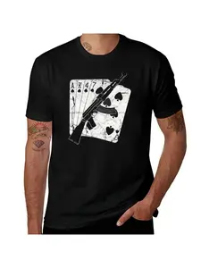 AK47 Kalashnikov sport men's and women's casual quick drying T-shirt short sleeved top