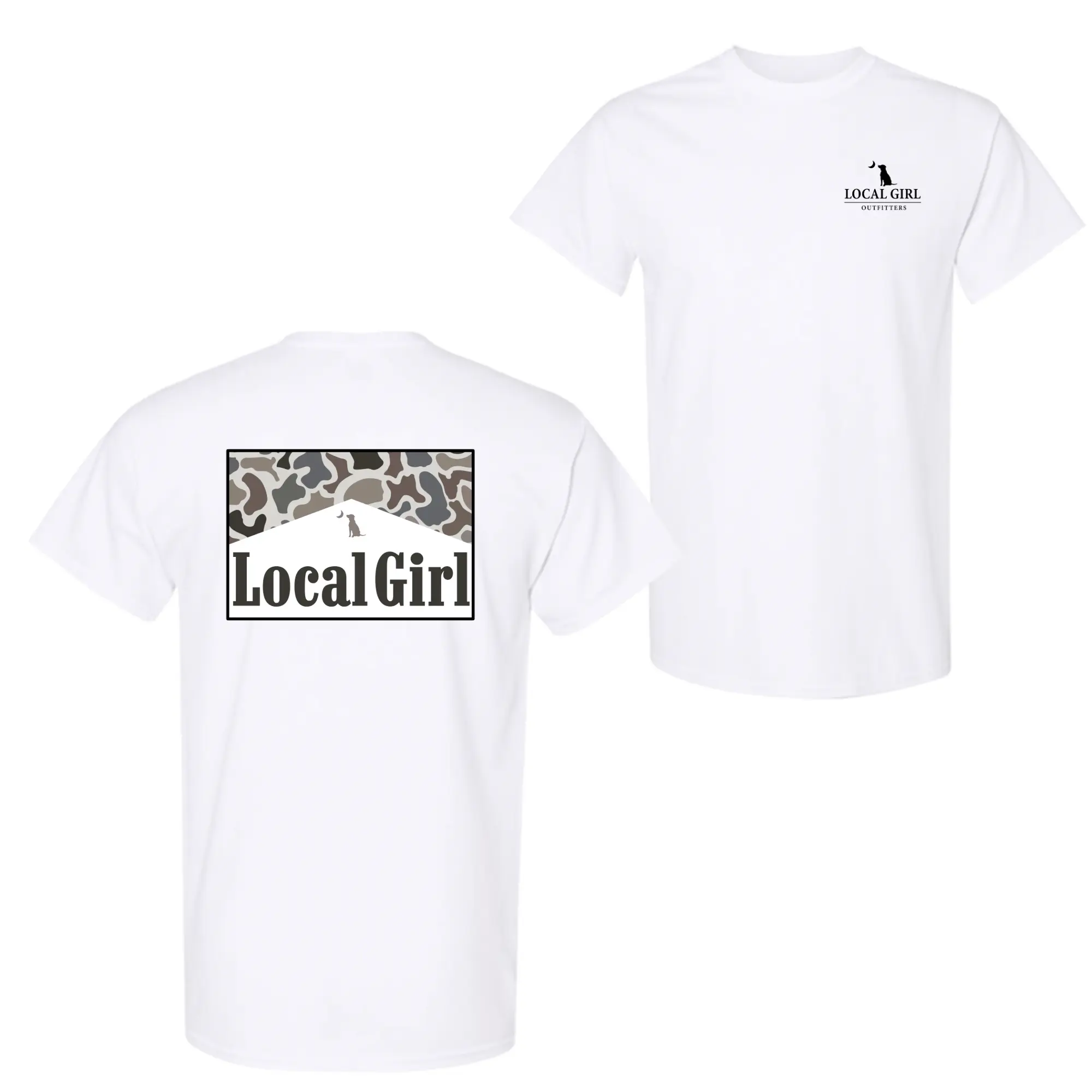 Local Girl Outfitters T-Shirt, Bold Camo Pattern Graphic Tee for Men Women, Outdoor Inspired Casual Streetwear Shirt, Trendy Southern Style Apparel, Shirt, Graphic T Shirts, Local Girl Outfitters, Southern Shirts, Men’s T-Shirts, Vintage Graphic Tees