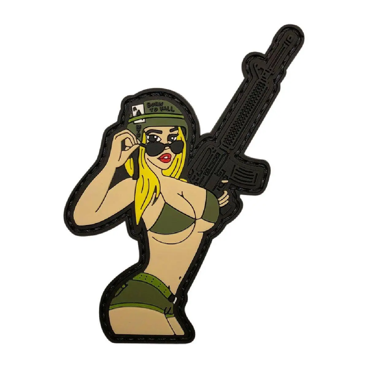 Miltacusa Pin up Girl Hook Patch (3D PVC Rubber MIL4)