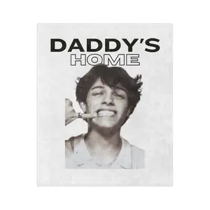 Matt Sturniolo Daddy's Home Velveteen Plush Blanket, Pattern Velvet Blankets Decor Multifunction Soft Office Bedding Blankets Plush Thin Quilt