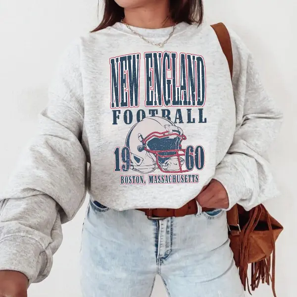 New England Football Vintage Style Sweatshirt, The Pats Shirt, Vintage New England Fan Gift Crewneck, Patriots Sweater