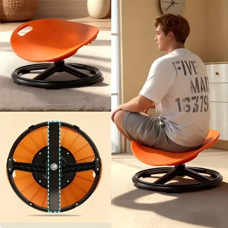 Chairs for Offices And Step Stools - Spin Chair for Children with Autism | Blue And Orange Oval Eggshell Pattern, Featuring a Non-Slip Metal Base, Designed for Training And Rehabilitation, Ideal for Both Training Facilities And Home Environments Chairs for Offices And Step Stools - Spin Chair for Children with Autism | Blue And Orange Oval Eggshell Pattern, Featuring a Non-Slip Metal Base, Designed for Training And Rehabilitation, Ideal for Both Training Facilities And Home Environments