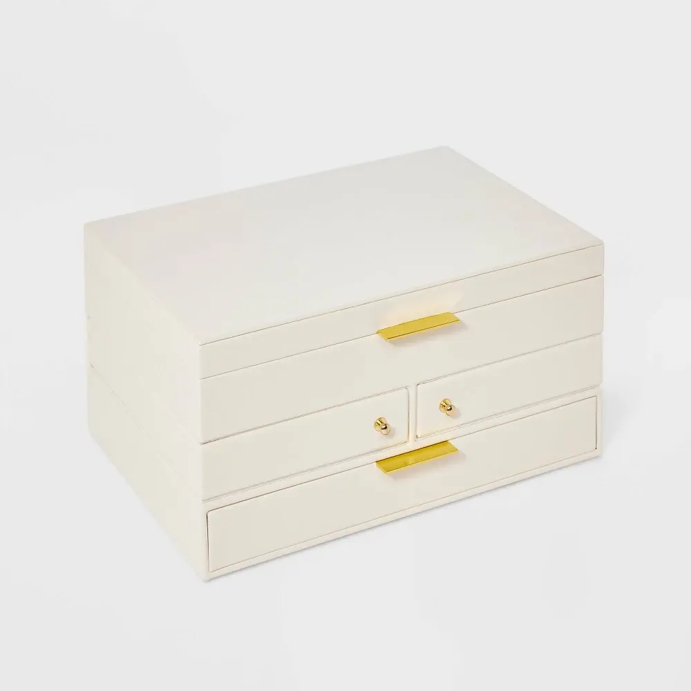 Three Drawer Side Swivel Jewelry Organizer - A New Day Cream