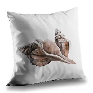Begin Home Decor C1PT14143SZBEU 14 x 14 in. Coral Horse Conch Seashells Throw Pillow - Beach Decor Insert