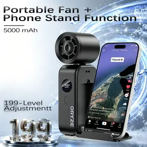 【2026 New】Portable Handheld Fan with Stand, Turbo Boost Technology,199 Adjustable Speeds, Foldable &Wearable (Waist/Neck Clip) for Travel, Outdoor, Summer Fathersdaygift outdoorfun