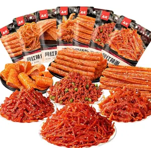 Spicy Strips,Latiao,7 Packs Chinese Spicy Sticks,Classic Piquancy Daily Party Latiao Delicious Snack-2.2 Ounces Per Pack (Latiao-N)