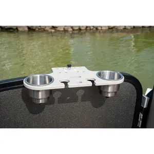 Pontoon Rail - Double Cup and Wine Glass Holder